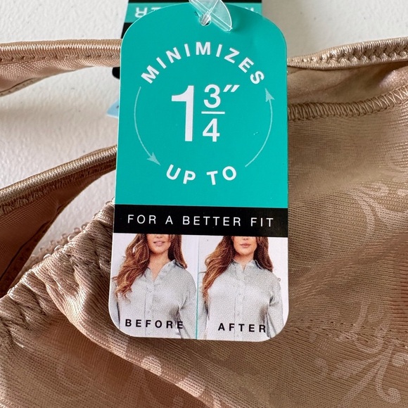 Bali Minimizer Underwire Adjustable Straps Size 42C 3 Hook Closure Comfort Strap - Picture 5 of 11